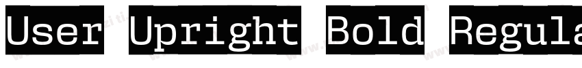 User Upright Bold Regular字体转换